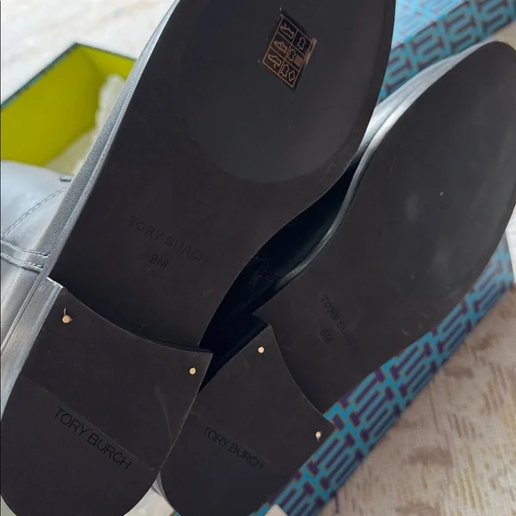 NIB Tory Burch Leather Double T Riding Boots Size 9 - Picture 8 of 11